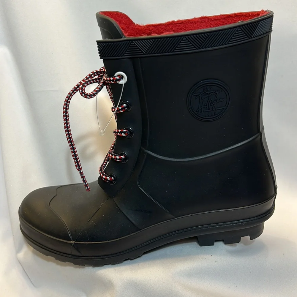 Tommy Hilfiger Rain Boots-Black-Size 6-  NWT No Box